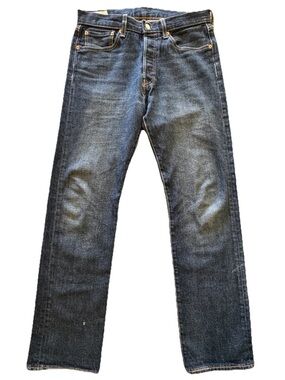 Levi’s 501 Original Fit Jeans 32x32 Dark Wash Straight Leg Button Fly Denim